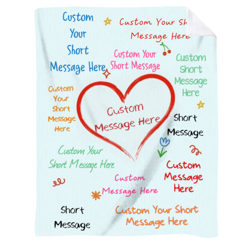 Personalized Actual Handwriting Notes Blanket, Custom Handwritten Message Fleece Blanket, Sentimental Gift for Mom or Grandma