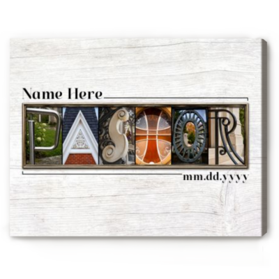 Personalized Pastor Appreciation Guest Book Canvas, Pastor Thank You Gift, Church Appreciation Gift, Signature Keepsake