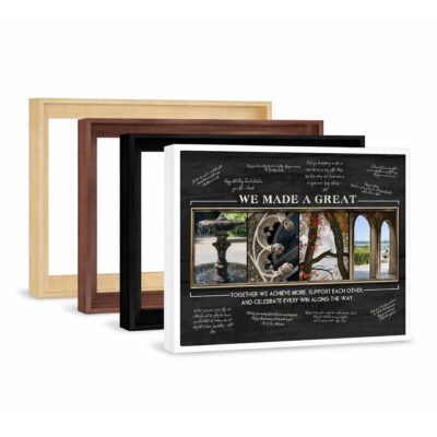Personalized Team Guest Book Canvas, Coworker Farewell Gift, Employee Appreciation Gift, Office Signature Keepsake