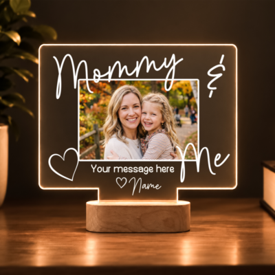 Personalized Mom and Me Night Light, Christmas Gift for Mom from Daughter, Mother Daughter Keepsake Lamp, Birthday Gift For Mom
