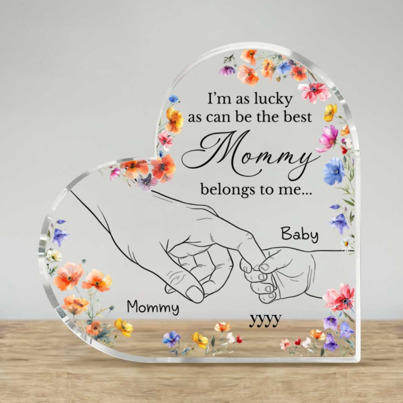 Personalized New Mom Christmas Gift, New Mom Plaque, First Time Mom Gift, Mommy Keepsake Gift from Baby, Baby Birth Gift