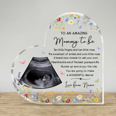 Personalized Mommy to Be Plaque, Ultrasound Pregnancy Gift, Christmas Gift for Expecting Mom, First Time Mom Keepsake