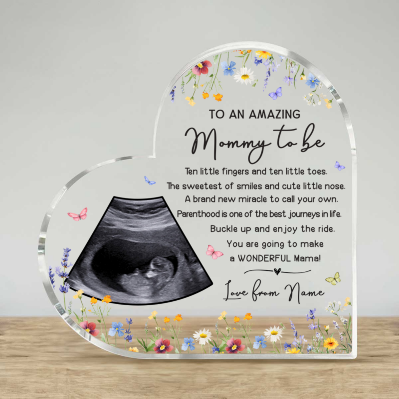 Personalized Mommy to Be Plaque, Ultrasound Pregnancy Gift, Christmas Gift for Expecting Mom, First Time Mom Keepsake