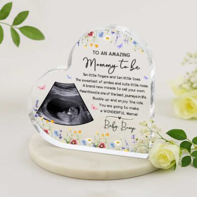 Personalized Mommy to Be Plaque, Ultrasound Pregnancy Gift, Christmas Gift for Expecting Mom, First Time Mom Keepsake