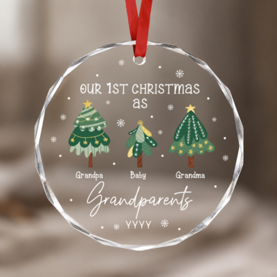 Personalized First Christmas as Grandparents Ornament, New Grandparents Christmas Gift, Grandma Grandpa Ornament, Gift from Grandchild