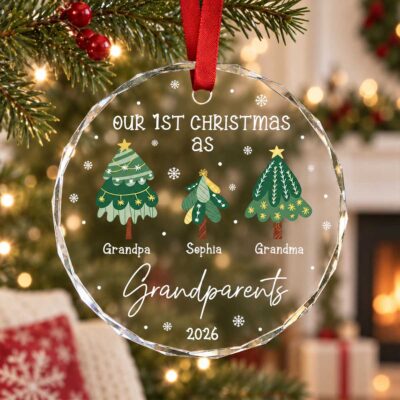 Personalized First Christmas as Grandparents Ornament, New Grandparents Christmas Gift, Grandma Grandpa Ornament, Gift from Grandchild