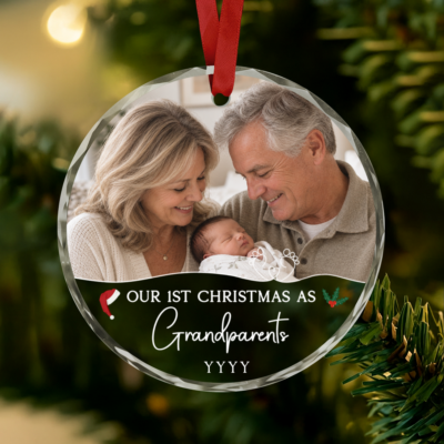 First Christmas As Grandparents Ornament, Personalized New Grandparents Christmas Gift, 1st Time Grandparents Ornament, First Grandchild Gift