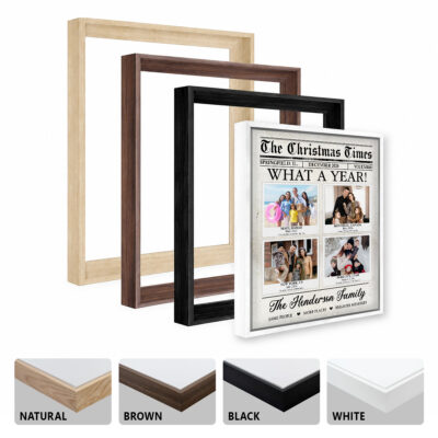 Personalized Family Christmas Newspaper Canvas, Custom Photo Christmas Gift, What A Year 2026 Keepsake, Holiday Travel Gift for Family